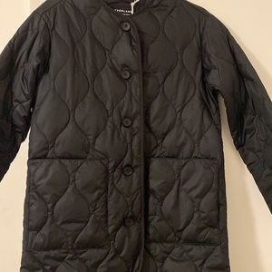 Everlane Renew Quilted Mid Length Liner Jacket Patch Pockets